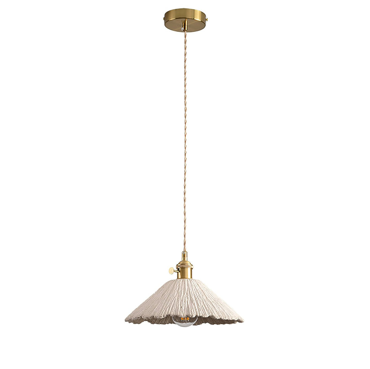 Nirove hanglamp met verstelbare stoffen kap