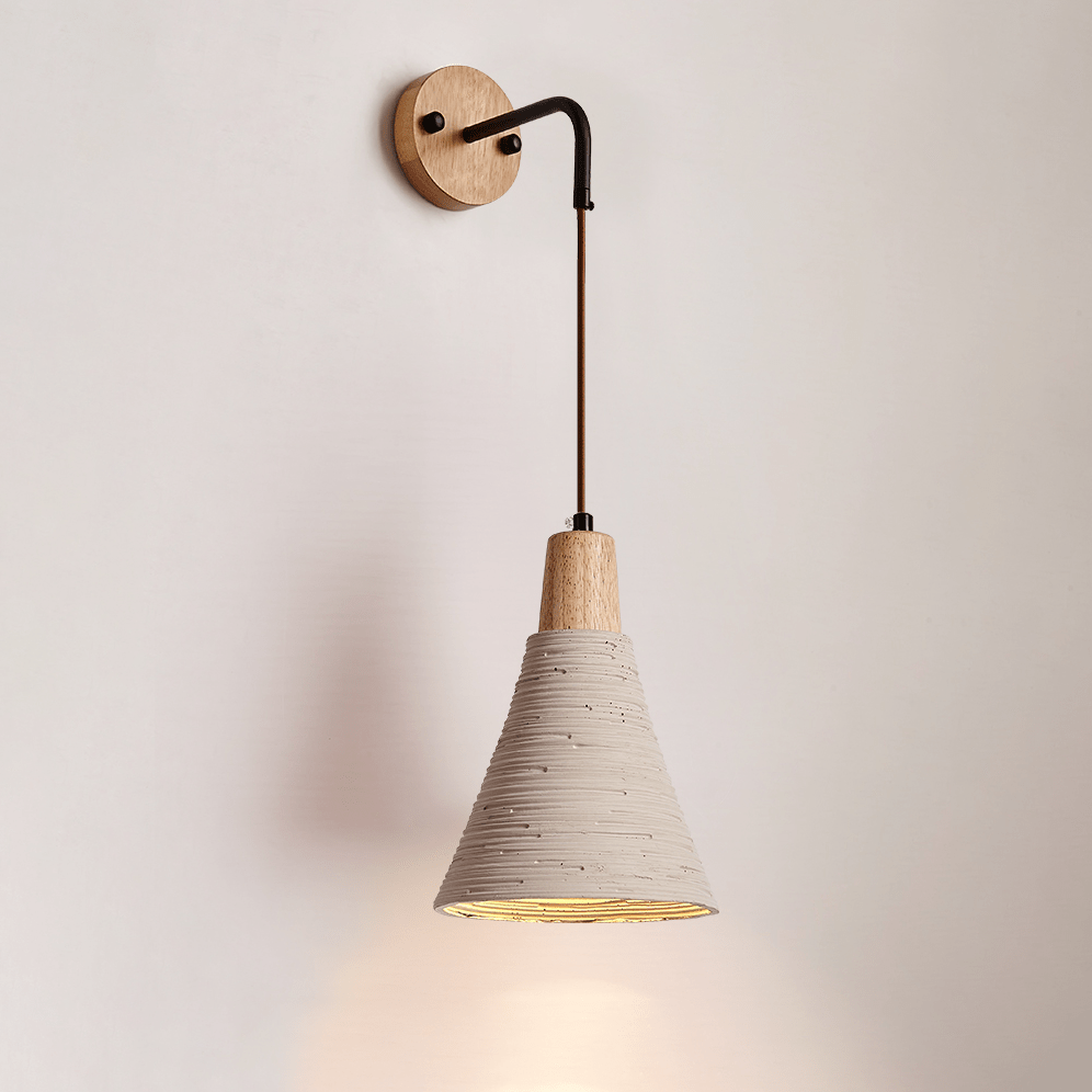 Microcement wandlamp