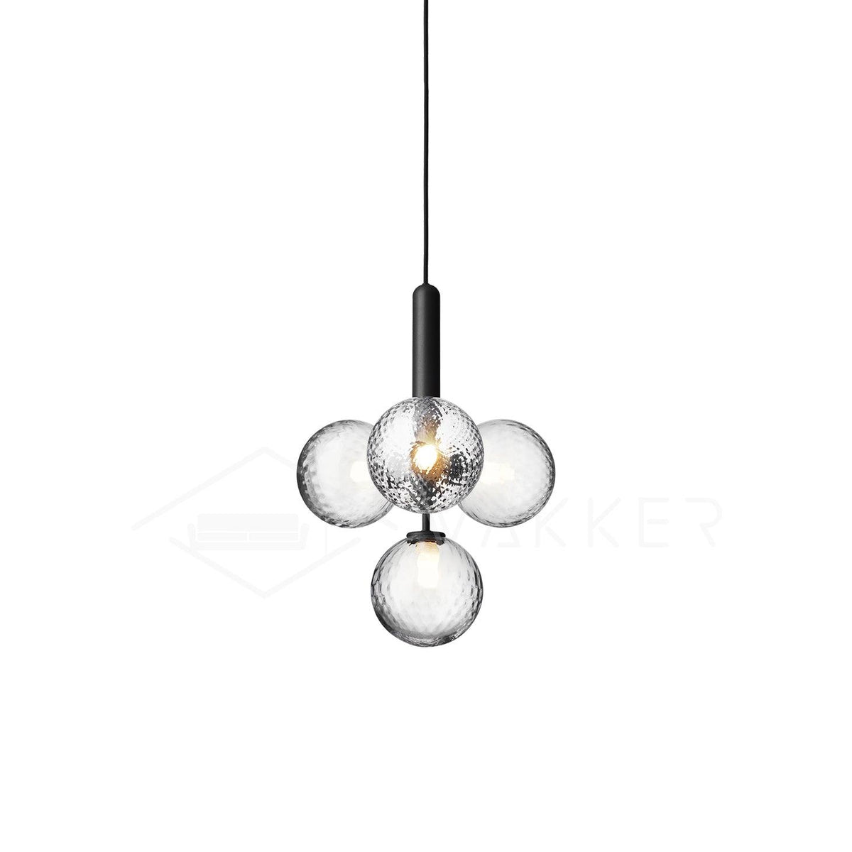Lioraraya hanglamp met klassieke industriële stijl in glas
