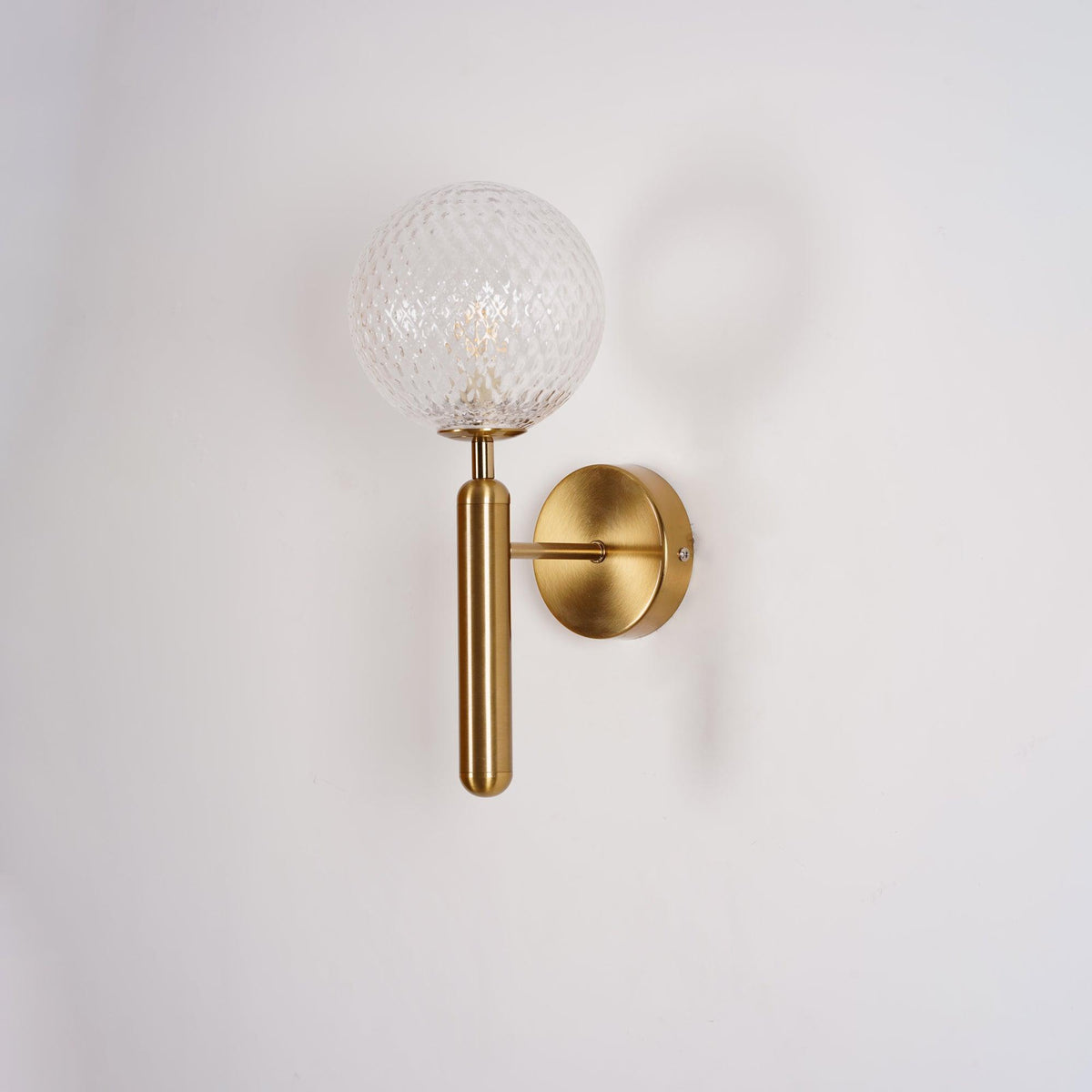 Kynlo wandlamp met stekker, glazen bol Nordic
