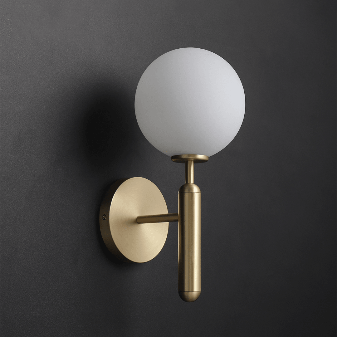 Kynlo wandlamp met stekker, glazen bol Nordic