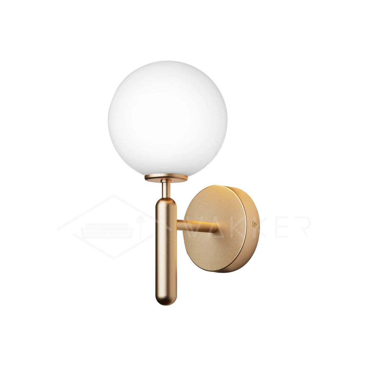 Kynlo wandlamp met stekker, glazen bol Nordic