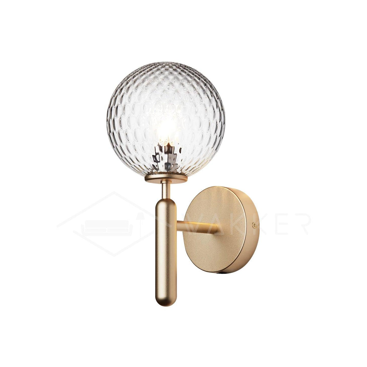 Kynlo wandlamp met stekker, glazen bol Nordic