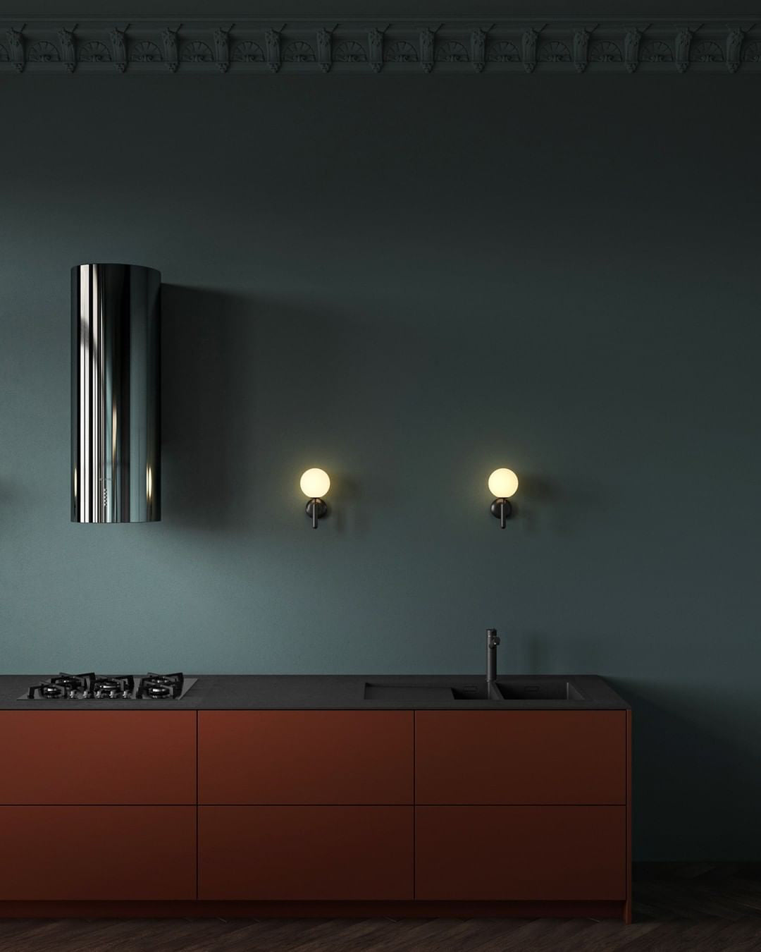 Kynlo wandlamp met stekker, glazen bol Nordic