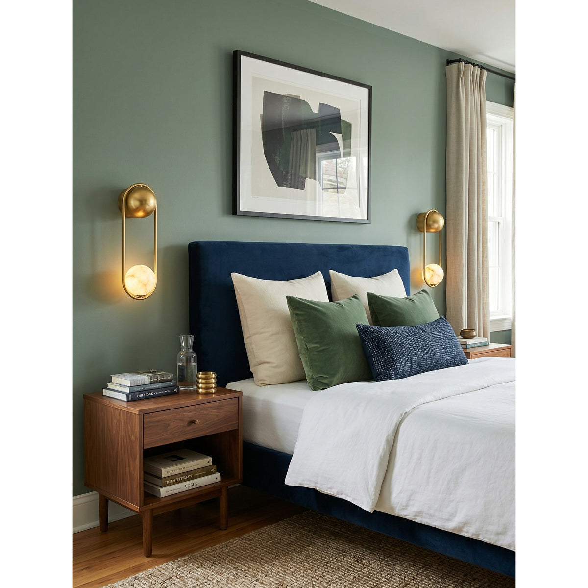 Arvior albasten wandlamp
