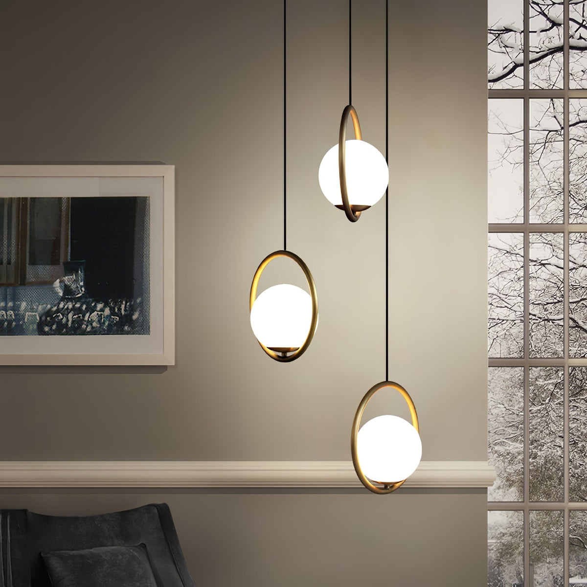 Orieria Moderne hanglamp van messing