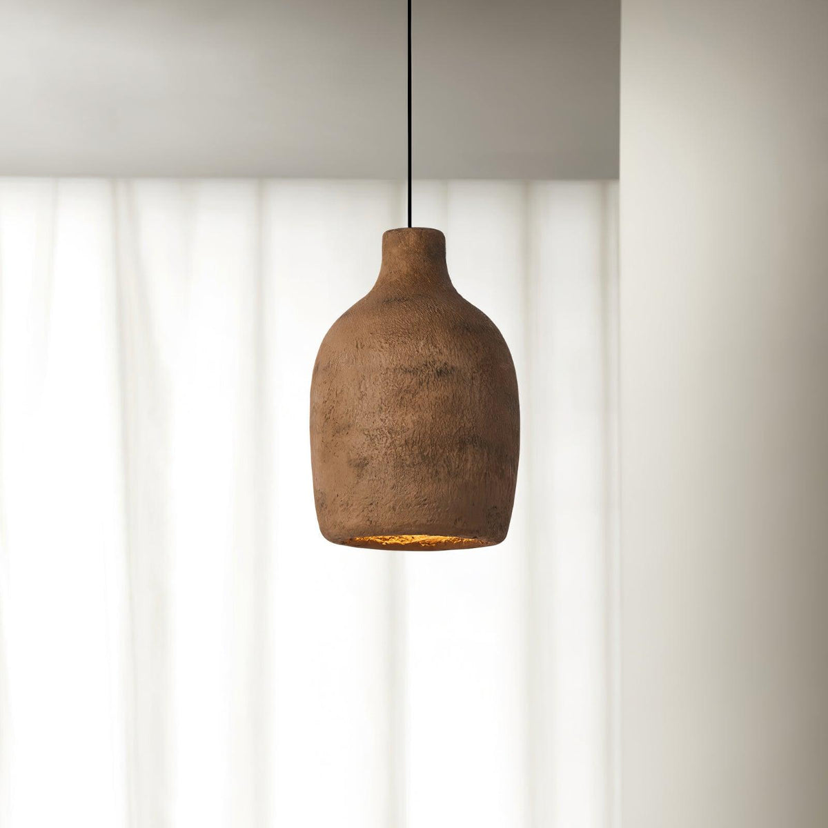 Avenelelia industriële artistieke hanglamp in grijs en bruin