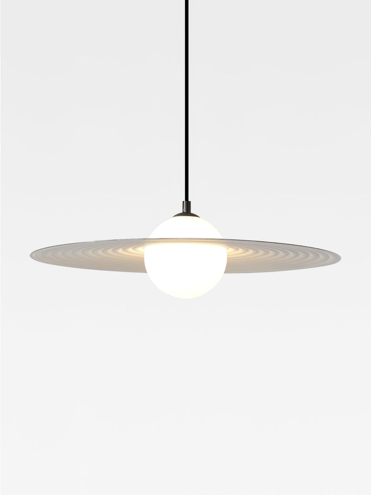 Viraalise hanglamp PE LED plaat wit en zwart