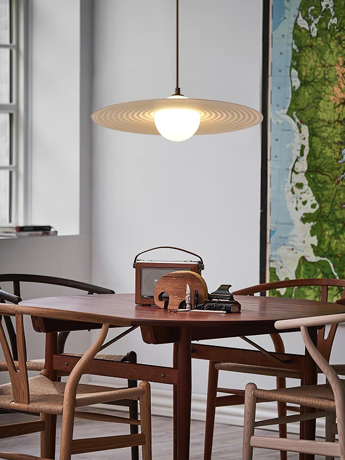 Viraalise hanglamp PE LED plaat wit en zwart