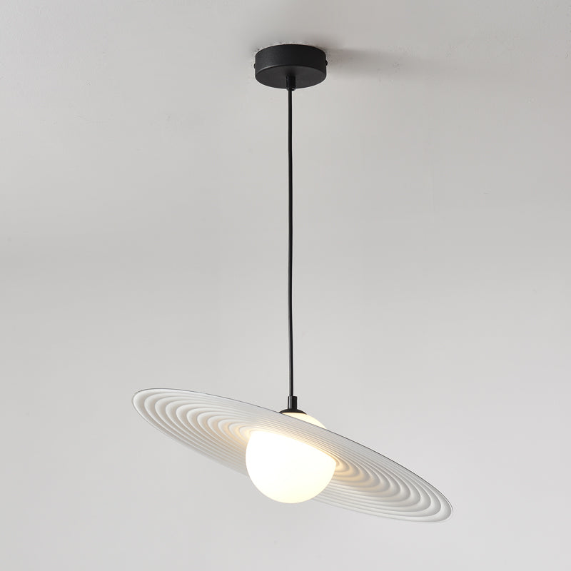 Viraalise hanglamp PE LED plaat wit en zwart