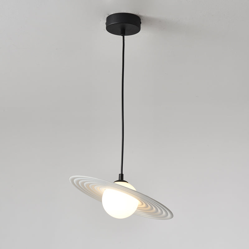 Viraalise hanglamp PE LED plaat wit en zwart