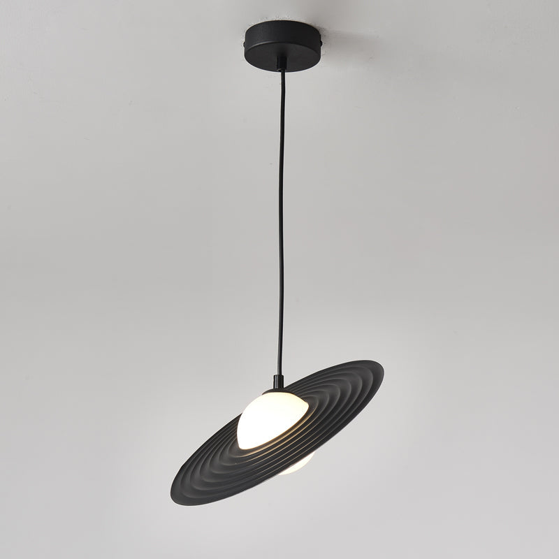 Viraalise hanglamp PE LED plaat wit en zwart
