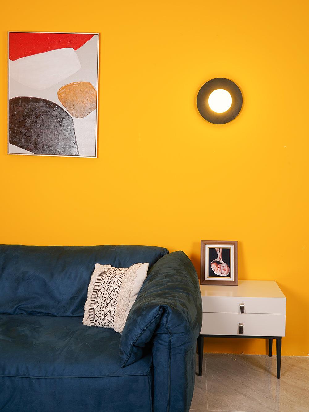 Elem modern Minimalistisch Rond Kunstzinnig Messing Glas Wandlamp