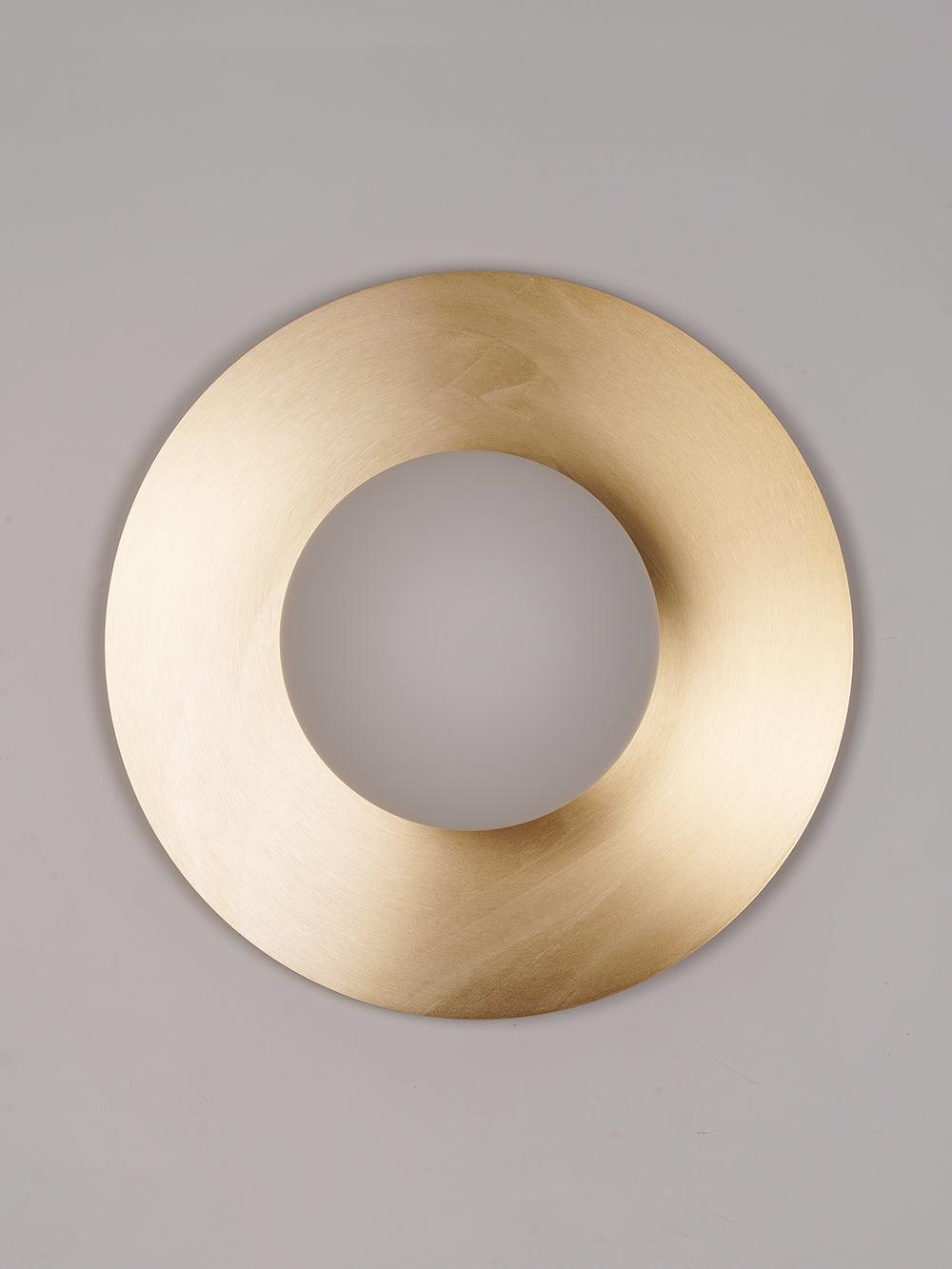 Elem modern Minimalistisch Rond Kunstzinnig Messing Glas Wandlamp