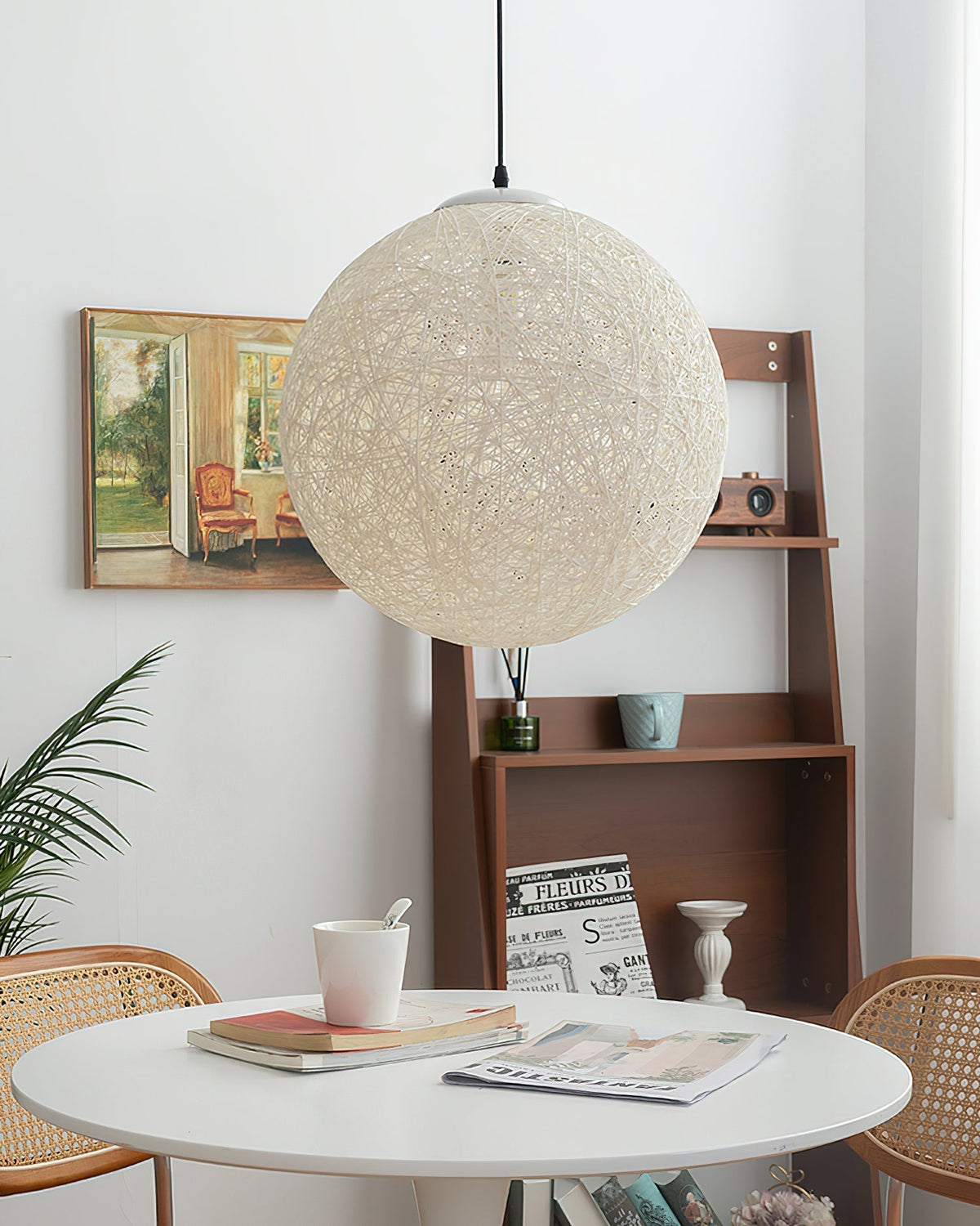 Rovira rotan hanglamp van henneprotan bol bohemien