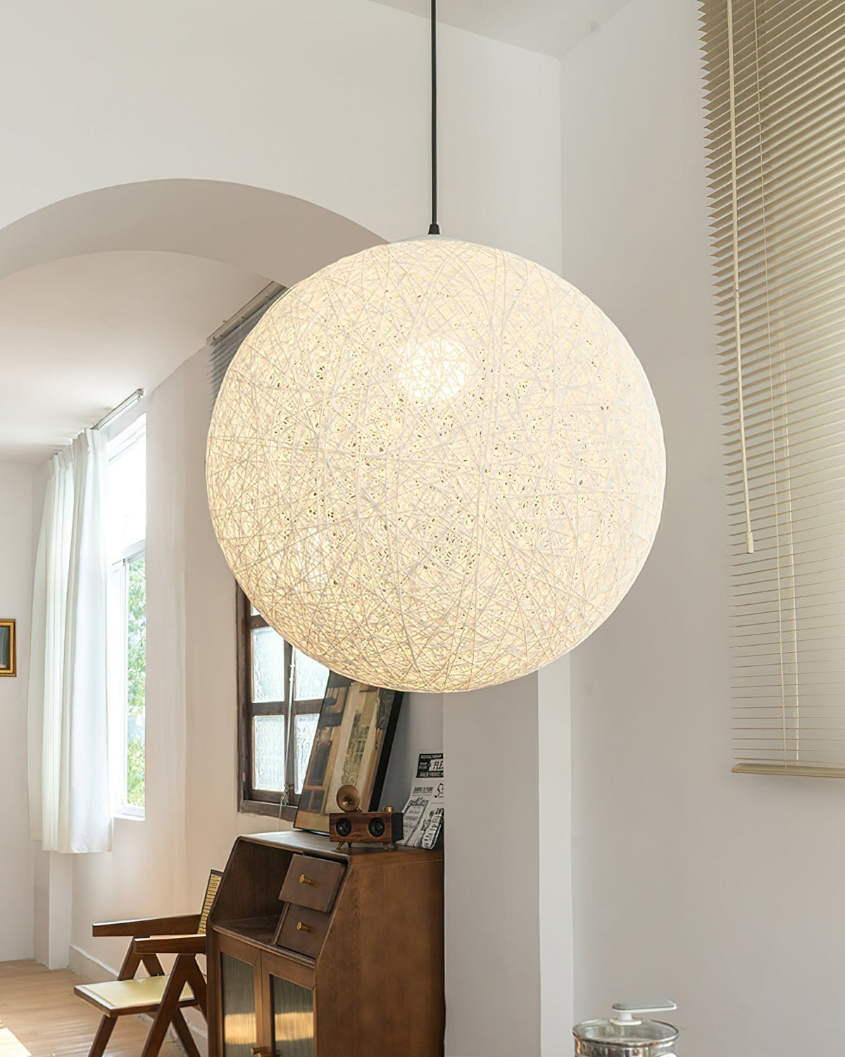Rovira rotan hanglamp van henneprotan bol bohemien