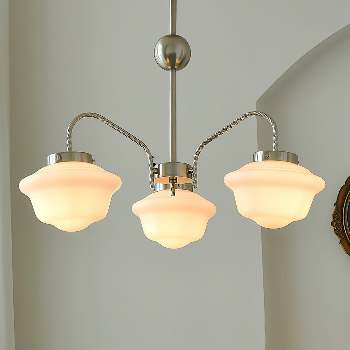 Curinel Vintage Chroom glas Kroonluchter