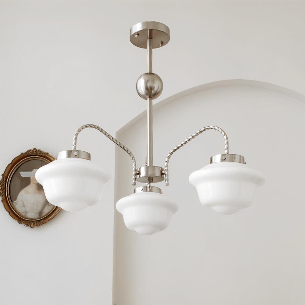 Curinel Vintage Chroom glas Kroonluchter