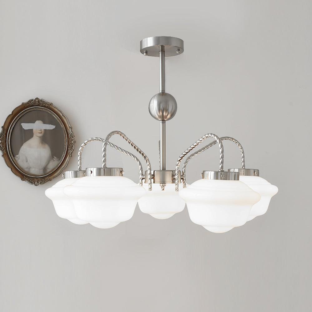 Curinel Vintage Chroom glas Kroonluchter