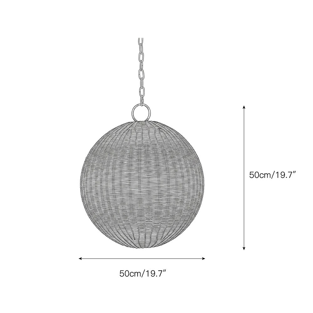 Ravisaya rotan hanglamp rond