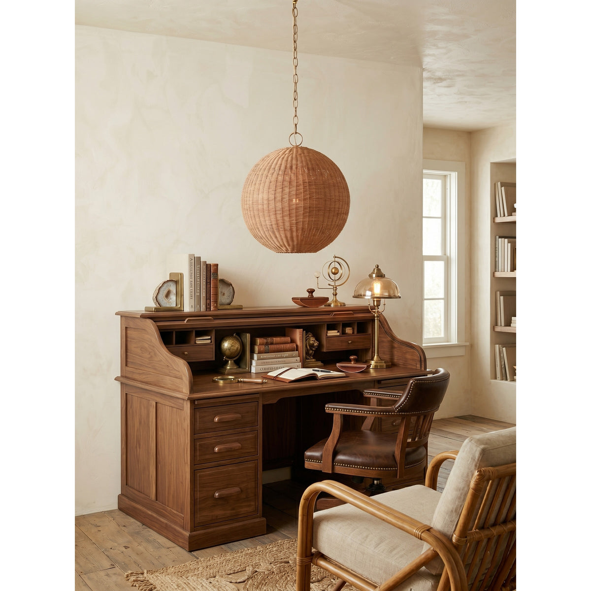 Ravisaya rotan hanglamp rond