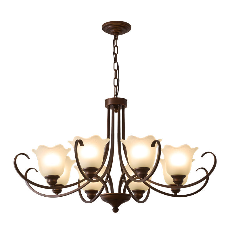 Nydorisra elegantie Vintage Bloemmotief glas Kroonluchter