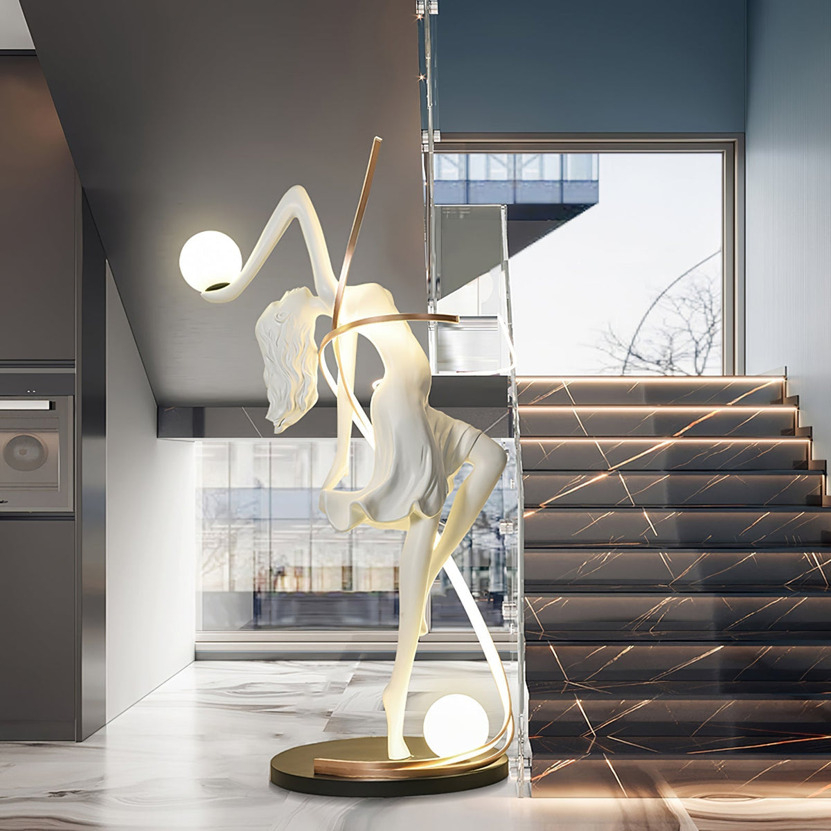 Mirorelia vloerlamp Goddess Statue elegant