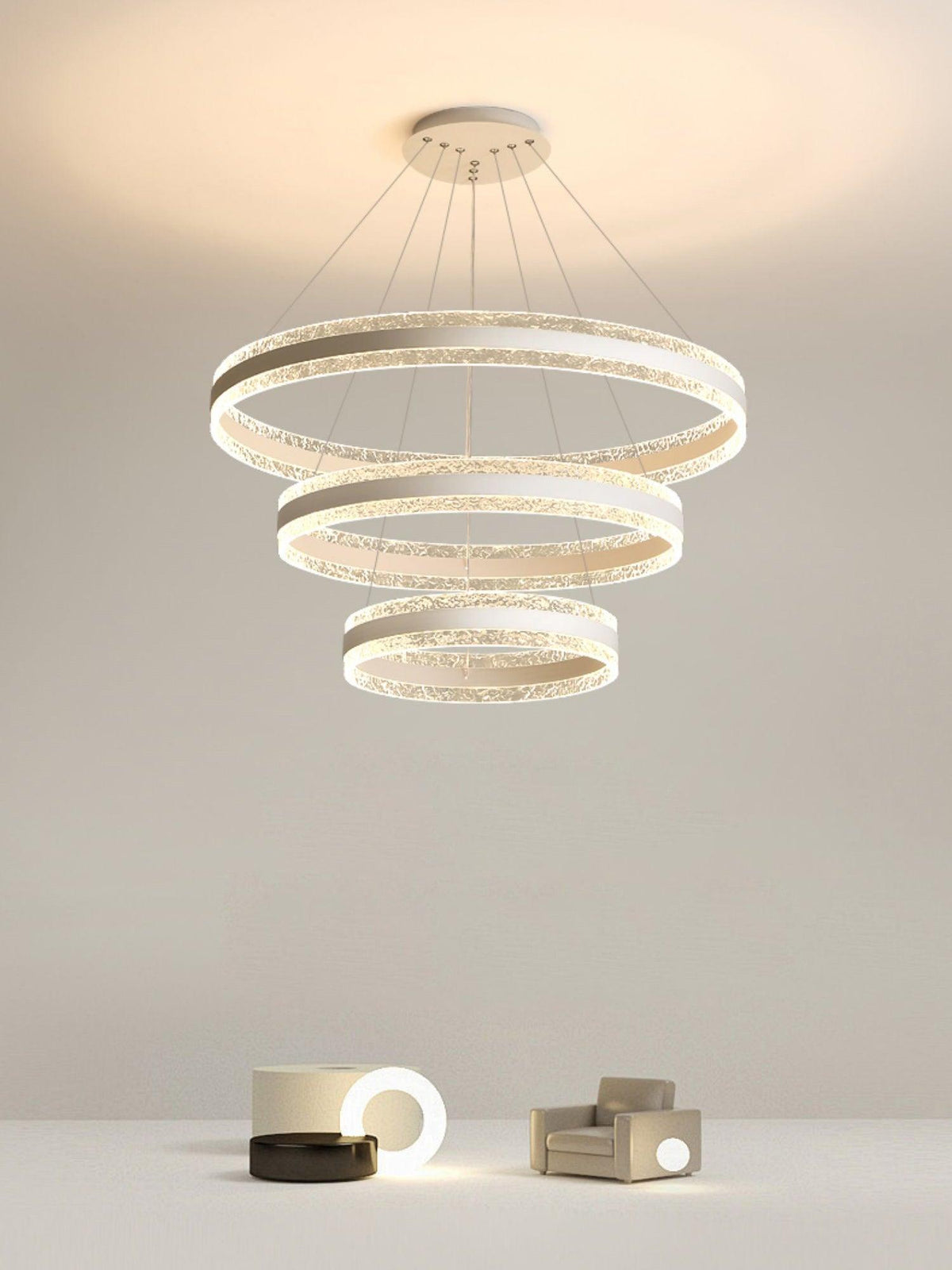 Aroxen Hanglamp modern LED Cirkelringen