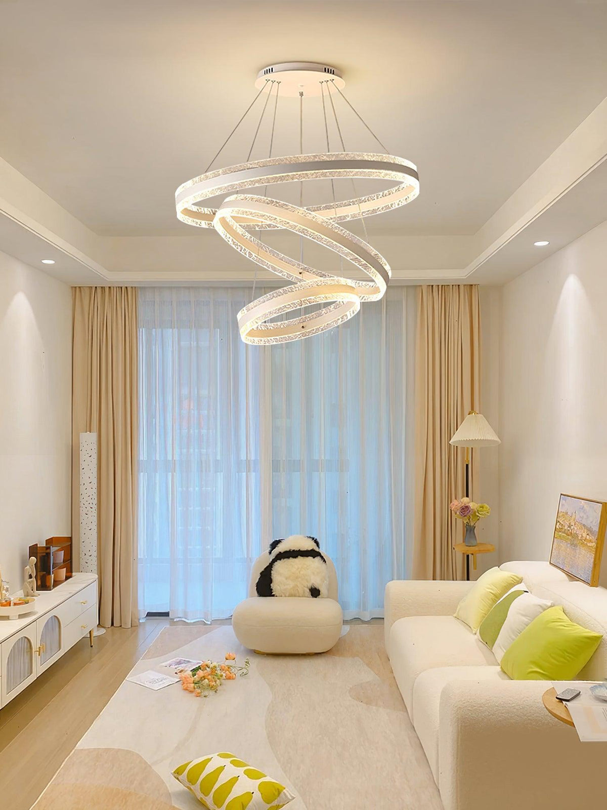 Aroxen Hanglamp modern LED Cirkelringen