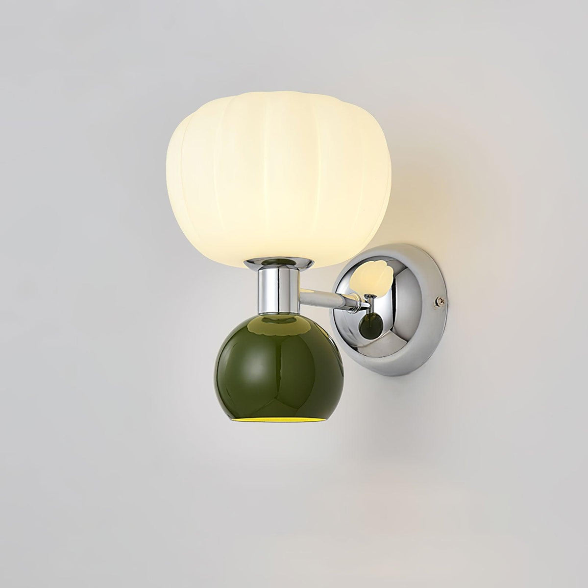 Jorvin Noordse kunstzinnige wandlamp van crèmekleurige kunststof