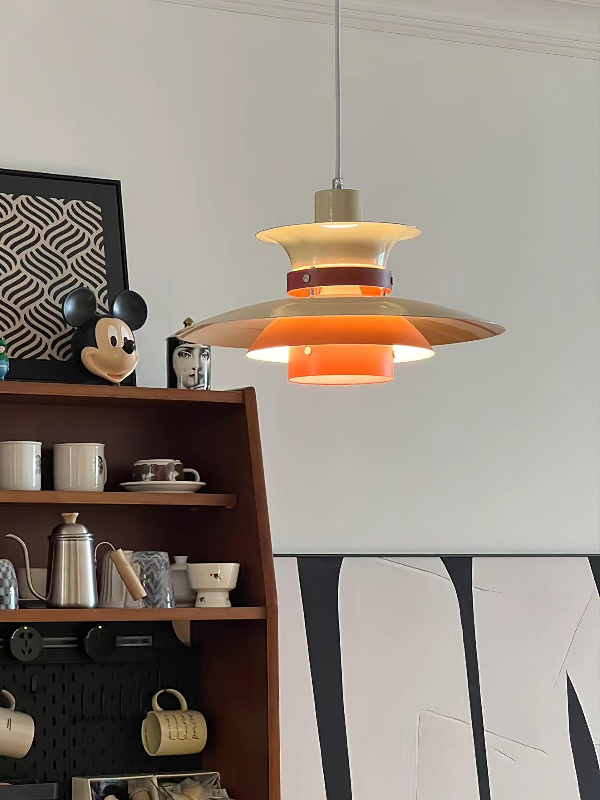 Sylelenne hanglamp van hout en staal