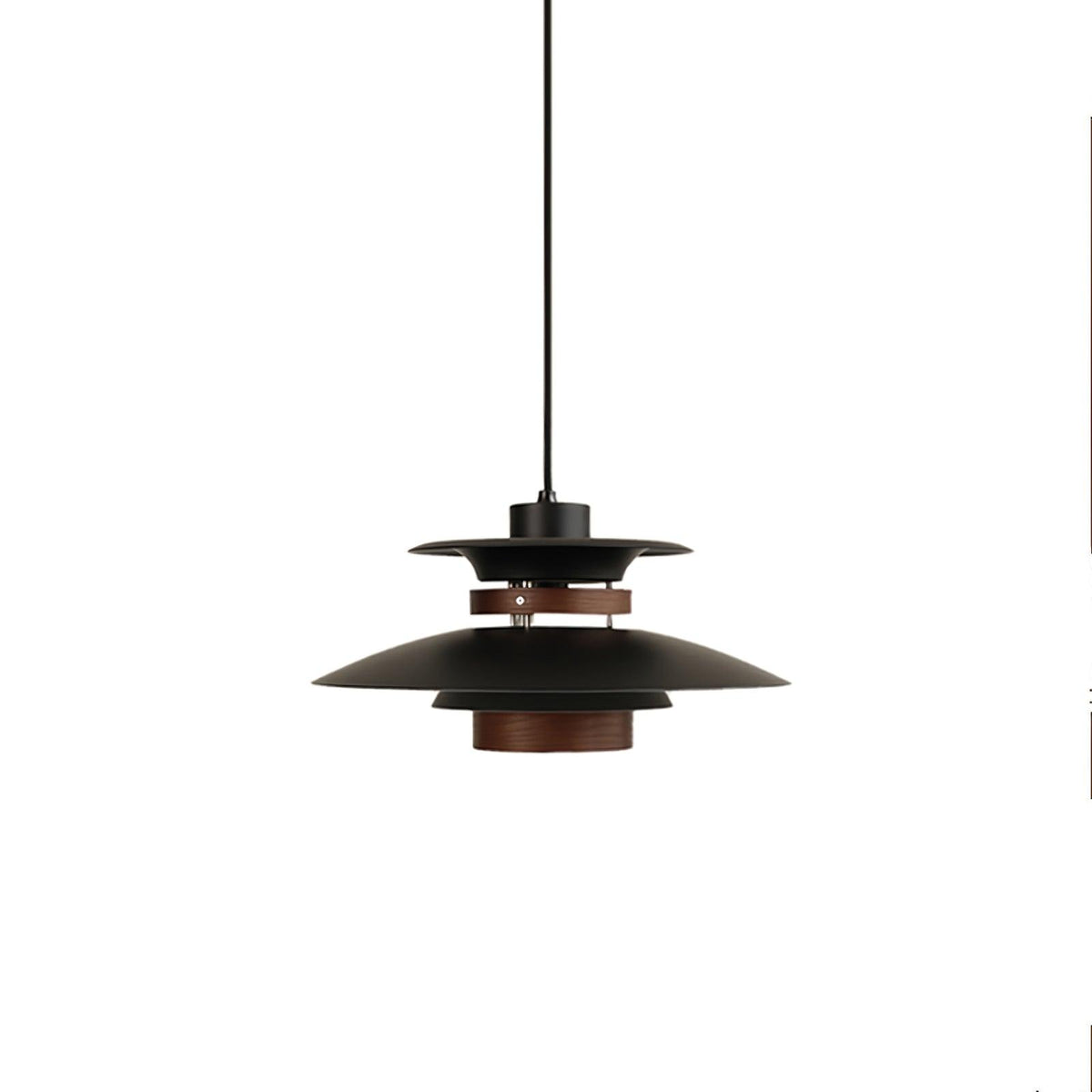 Sylelenne hanglamp van hout en staal