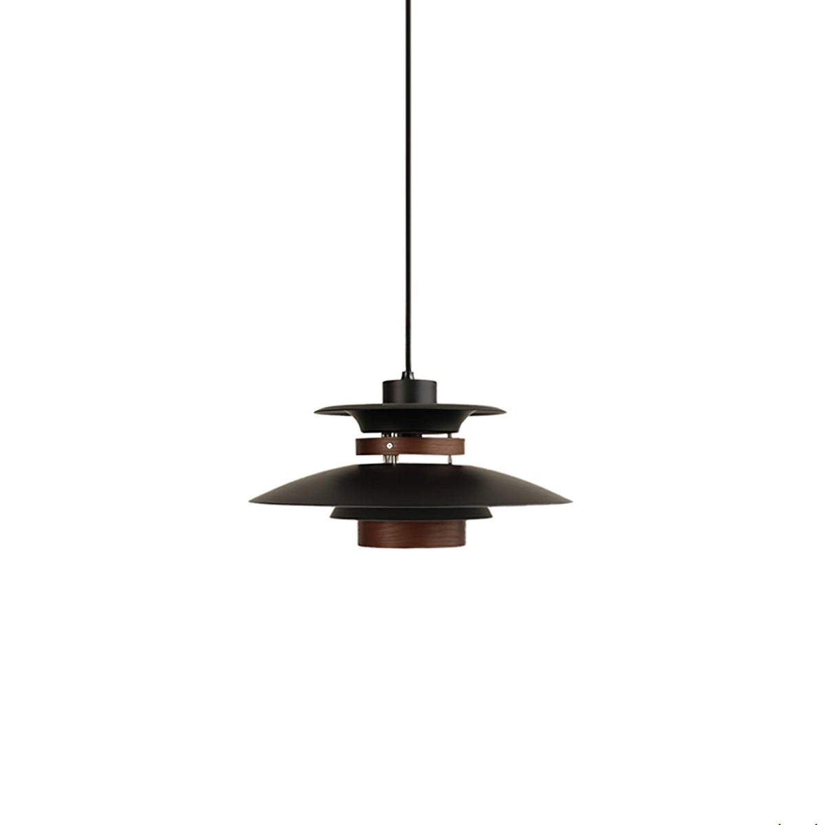 Sylelenne hanglamp van hout en staal