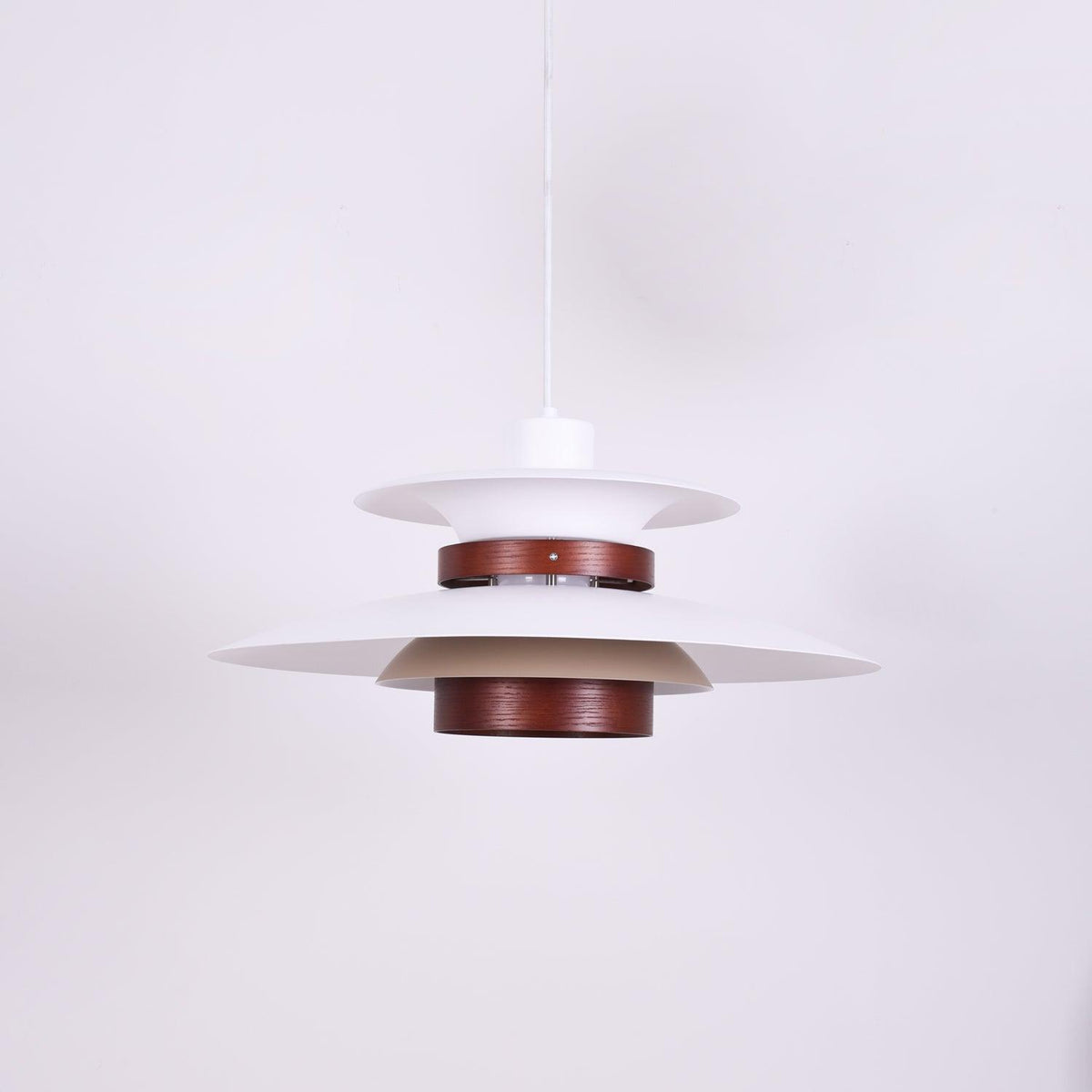 Sylelenne hanglamp van hout en staal