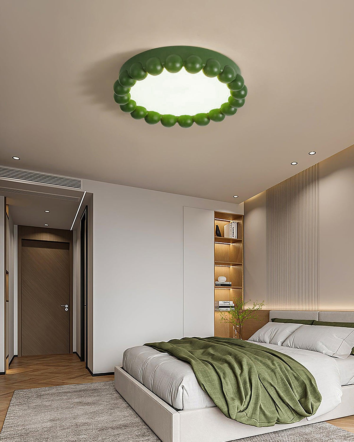 Zevian plafondlamp met hars en bubbels, rond, speels en zacht