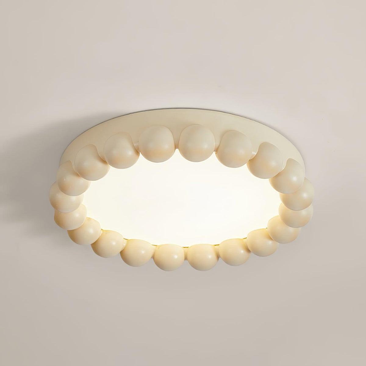 Zevian plafondlamp met hars en bubbels, rond, speels en zacht