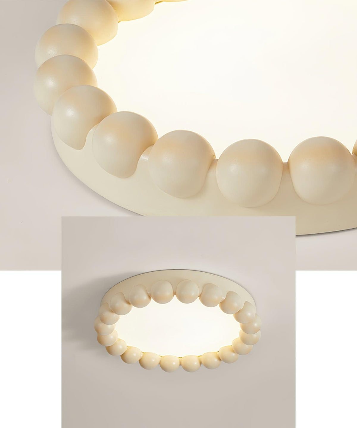 Zevian plafondlamp met hars en bubbels, rond, speels en zacht