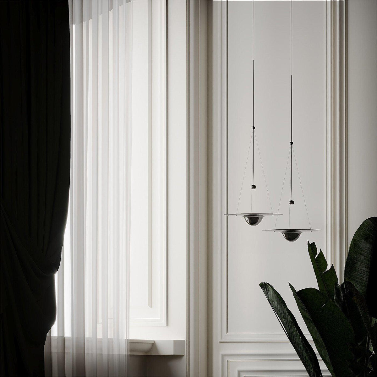 Aurivine hanglamp van messing met minimalistisch ontwerp