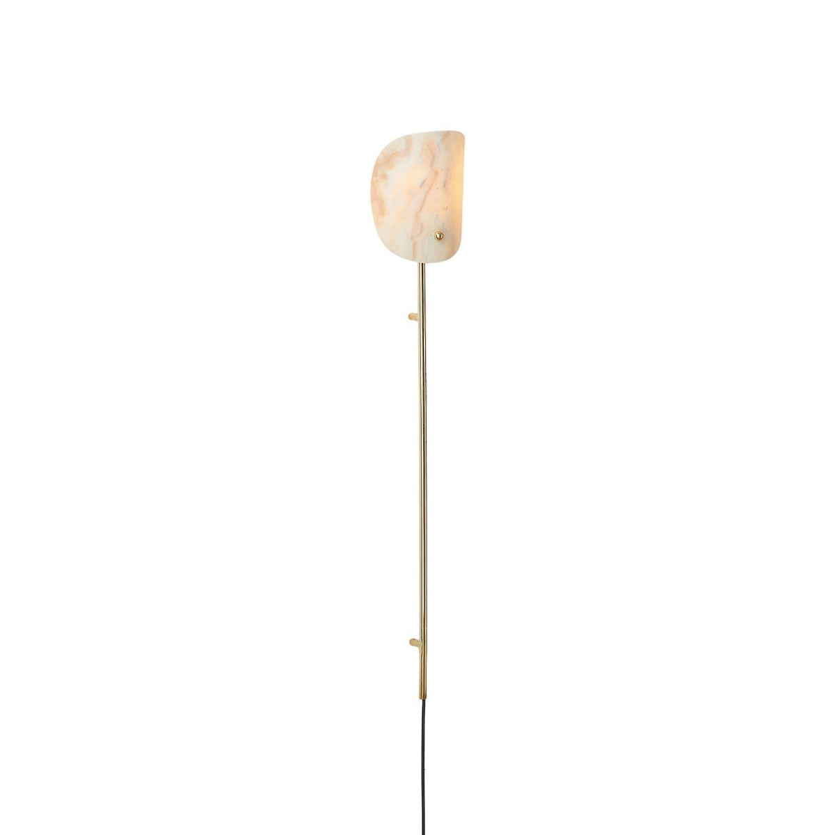 Teriaraya wandlamp met goudkleurige afwerking en onyx kap