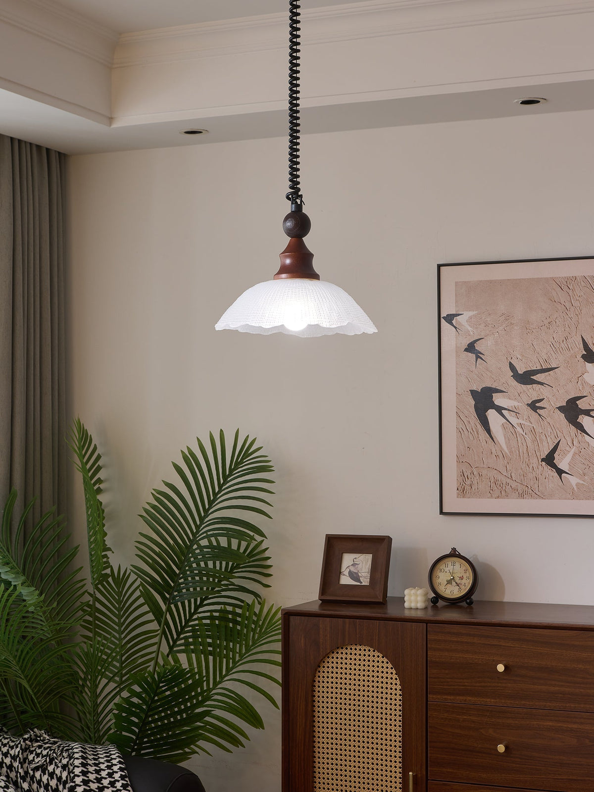 Nydoreth elegantie Vintage Art Houten hanglamp