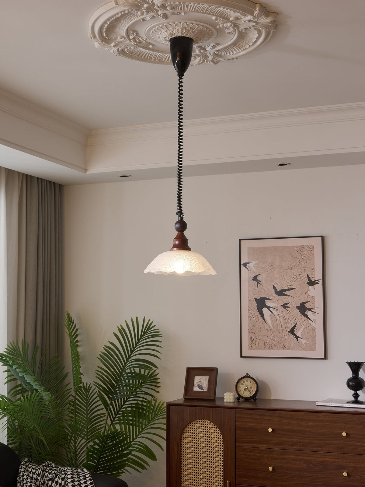 Nydoreth elegantie Vintage Art Houten hanglamp