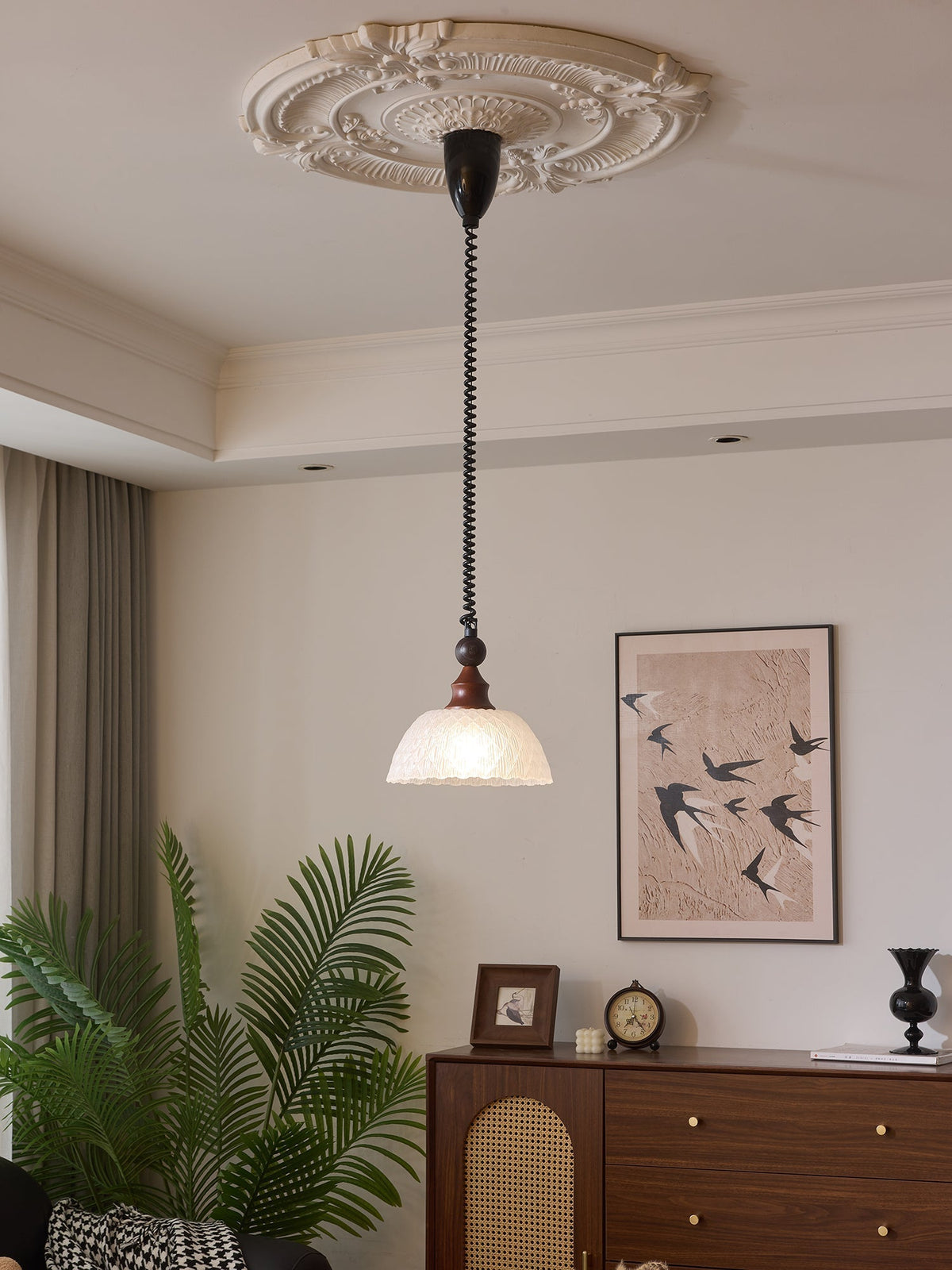 Nydoreth elegantie Vintage Art Houten hanglamp