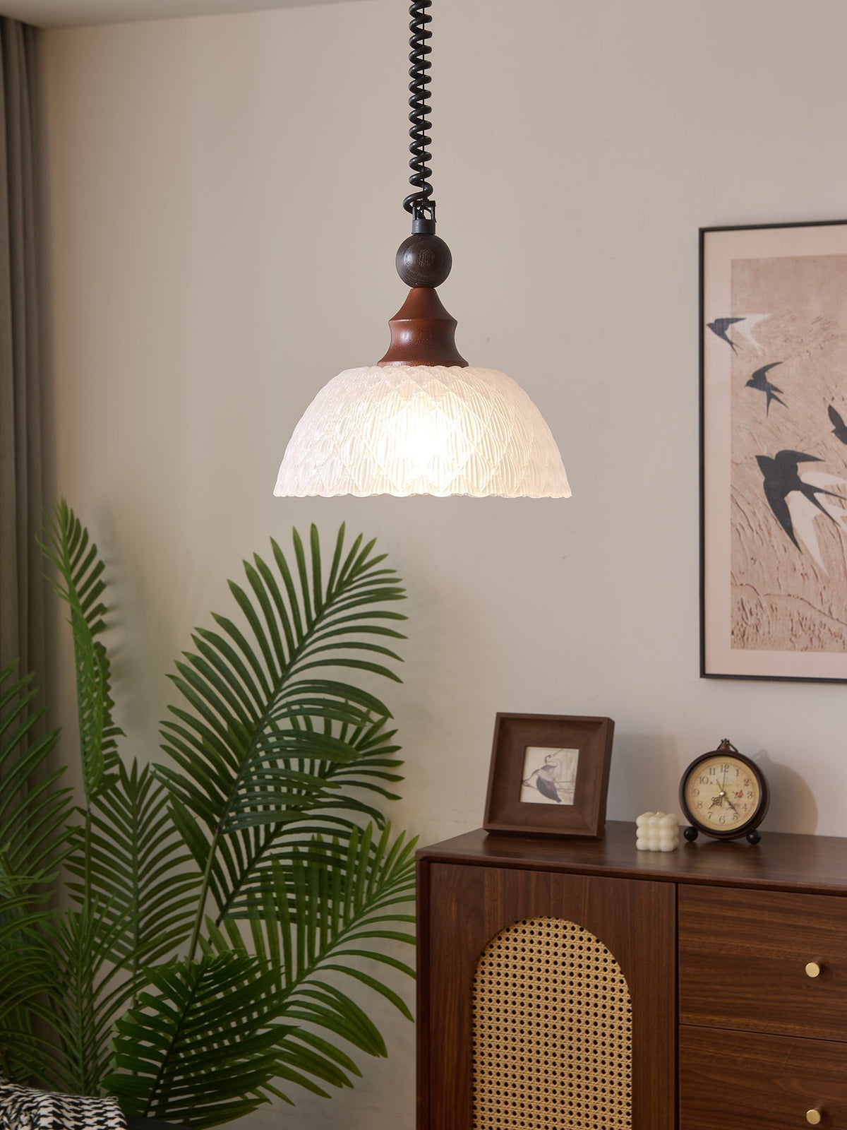 Nydoreth elegantie Vintage Art Houten hanglamp