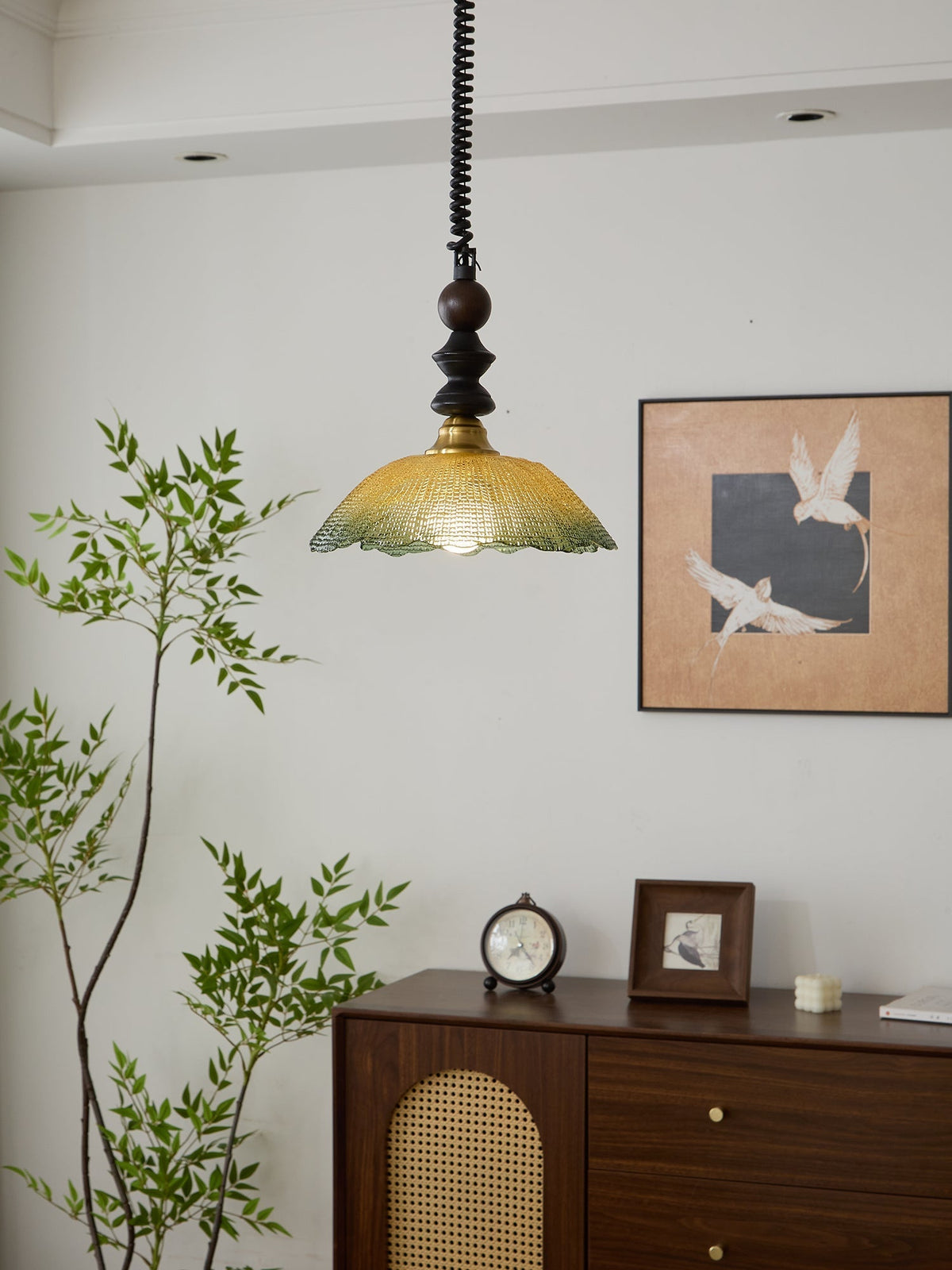 Nydoreth elegantie Vintage Art Houten hanglamp