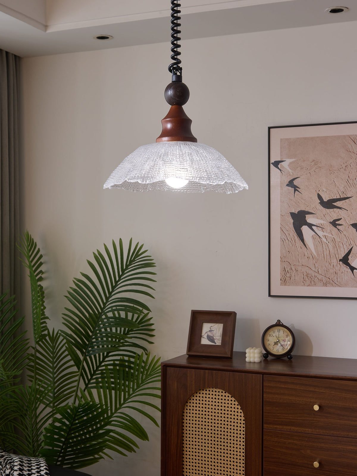 Nydoreth elegantie Vintage Art Houten hanglamp