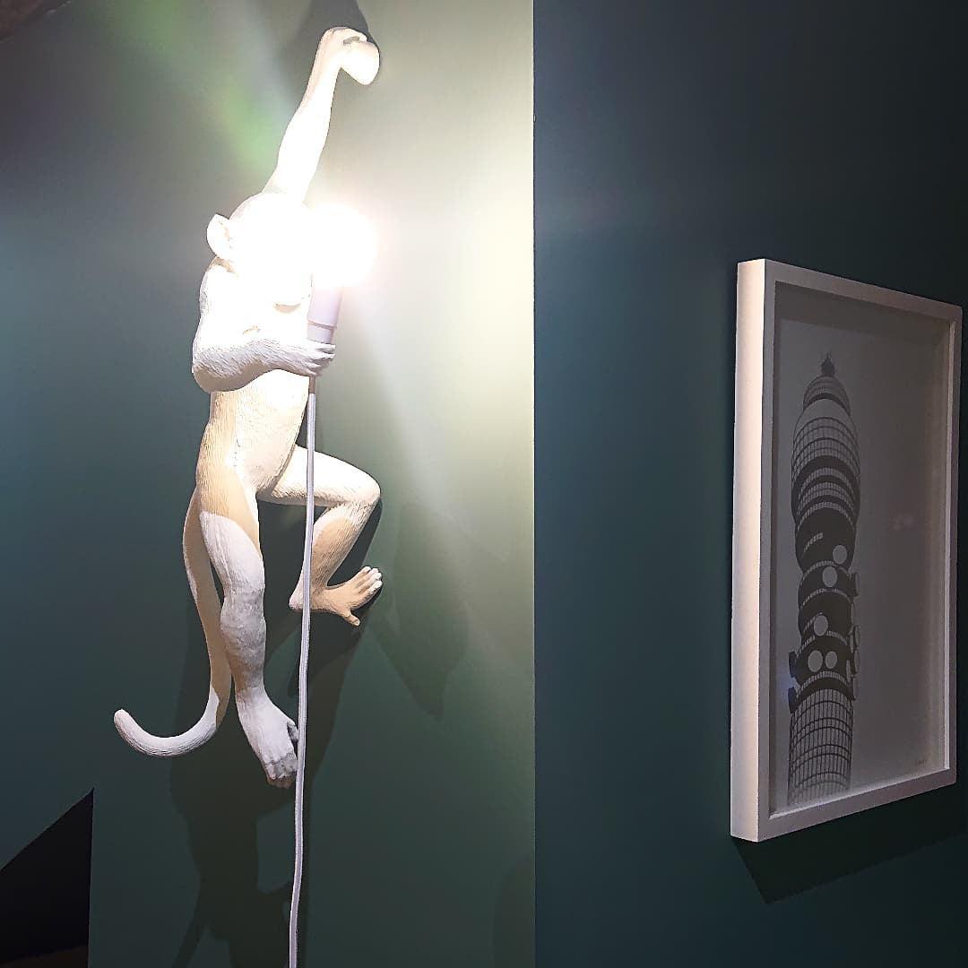 Bnx Art uniek Monkey hars wandlamp