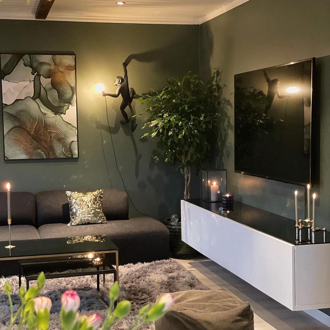 Bnx Art uniek Monkey hars wandlamp