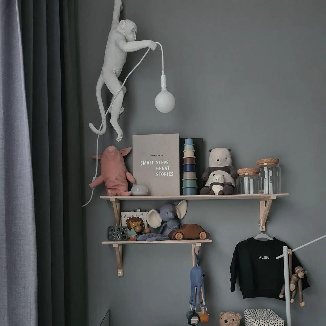Bnx Art uniek Monkey hars wandlamp