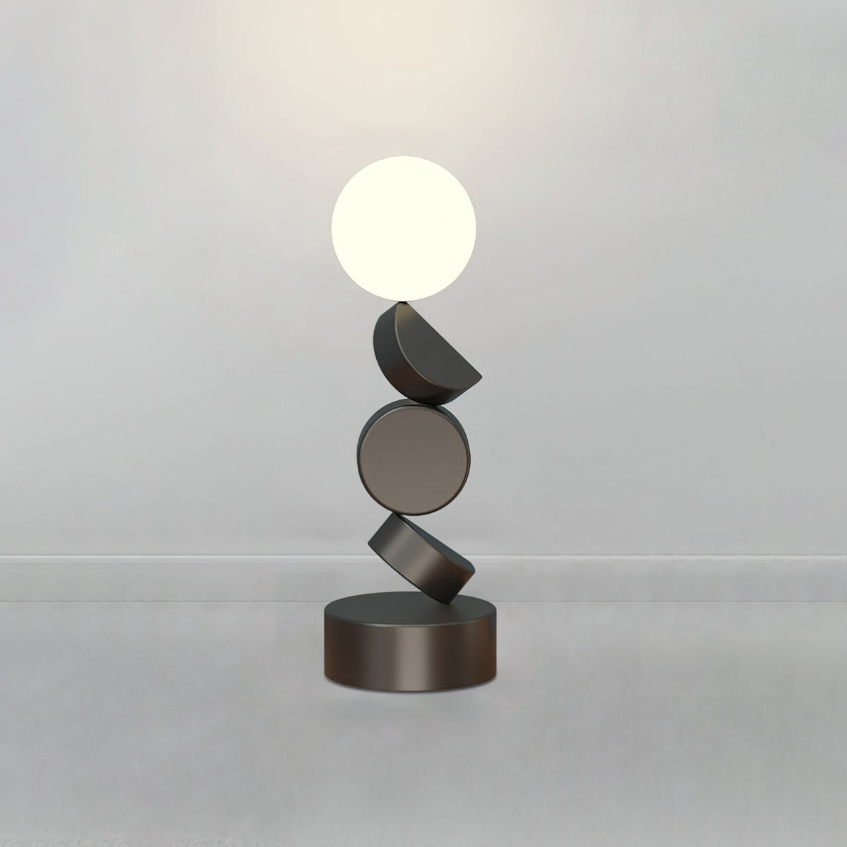 Calisine vloerlamp Monolith kubus zwart voetstuk