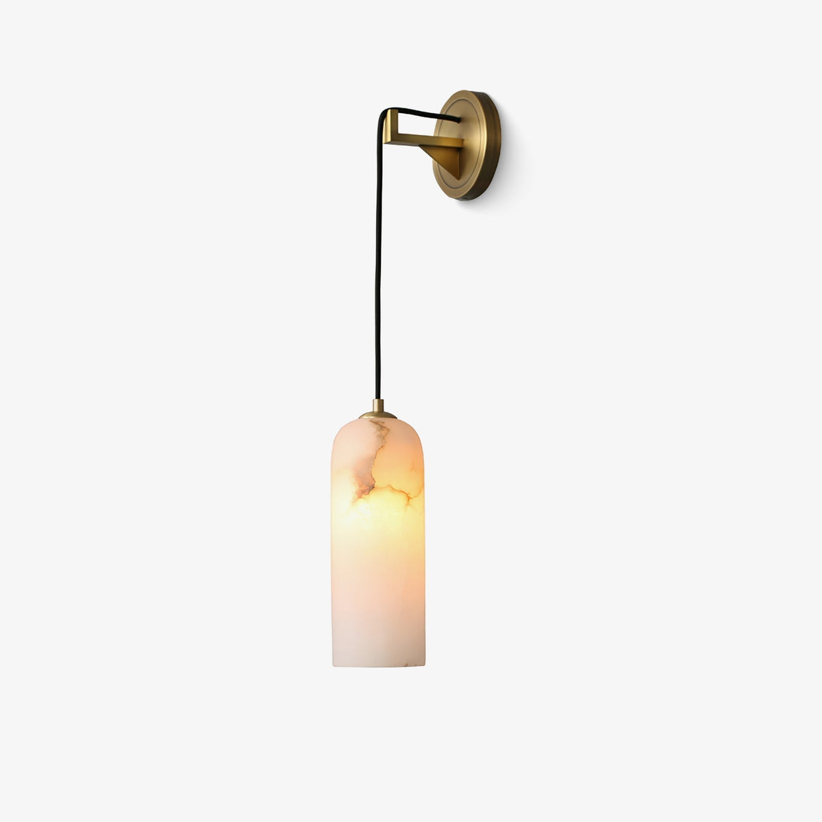 Haelion wandlamp met albasten lampenkap